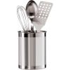 imageOggi Stainless Steel Jumbo Utensil Holder  7quot Utensil Caddy Weighted Base for Stability  Extra Large Utensil Crock and Countertop Utensil Organizer Charcoal 72111Stainless Steel  5