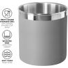 imageOggi Stainless Steel Jumbo Utensil Holder  7quot Utensil Caddy Weighted Base for Stability  Extra Large Utensil Crock and Countertop Utensil Organizer Charcoal 72111Charcoal