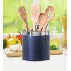 imageOggi Stainless Steel Jumbo Utensil Holder  7quot Utensil Caddy Weighted Base for Stability  Extra Large Utensil Crock and Countertop Utensil Organizer Charcoal 72111Blue  7