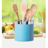 imageOggi Stainless Steel Jumbo Utensil Holder  7quot Utensil Caddy Weighted Base for Stability  Extra Large Utensil Crock and Countertop Utensil Organizer Charcoal 72111Turquoise  7