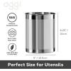 imageOggi Stainless Steel Jumbo Utensil Holder  7quot Utensil Caddy Weighted Base for Stability  Extra Large Utensil Crock and Countertop Utensil Organizer Charcoal 72111Stainless Steel  5