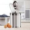 imageOggi Stainless Steel Jumbo Utensil Holder  7quot Utensil Caddy Weighted Base for Stability  Extra Large Utensil Crock and Countertop Utensil Organizer Charcoal 72111Stainless Steel  5