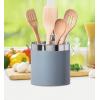 imageOggi Stainless Steel Jumbo Utensil Holder  7quot Utensil Caddy Weighted Base for Stability  Extra Large Utensil Crock and Countertop Utensil Organizer Charcoal 72111Charcoal