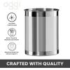 imageOggi Stainless Steel Jumbo Utensil Holder  7quot Utensil Caddy Weighted Base for Stability  Extra Large Utensil Crock and Countertop Utensil Organizer Charcoal 72111Stainless Steel  5