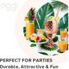 imageOggi Stainless Steel Pineapple Cup with Stand ampamp Lid 12oz Copper Plated Metal Pineapple Bar Accessories for Summer Cocktail Cups Make Great Drinking Gifts