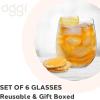 imageOggi Unbreakable Champagne Flutes Set 6  Elegant Reusable Plastic Wine Cups Stemless Wine Glass Flute Design Shatterproof Plastic Ideal for Indoor and Outdoor Use Recyclable  9oz  265mlClear
