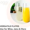 imageOggi Unbreakable Champagne Flutes Set 6  Elegant Reusable Plastic Wine Cups Stemless Wine Glass Flute Design Shatterproof Plastic Ideal for Indoor and Outdoor Use Recyclable  9oz  265mlClear