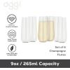 imageOggi Unbreakable Champagne Flutes Set 6  Elegant Reusable Plastic Wine Cups Stemless Wine Glass Flute Design Shatterproof Plastic Ideal for Indoor and Outdoor Use Recyclable  9oz  265mlClear