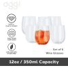 imageOggi Unbreakable Champagne Flutes Set 6  Elegant Reusable Plastic Wine Cups Stemless Wine Glass Flute Design Shatterproof Plastic Ideal for Indoor and Outdoor Use Recyclable  9oz  265mlClear