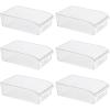 imageOggi 6 Pack of Clear Plastic FridgePantry Bins with Fingergrip Handles 12quot x 775quot x 35quot8Inch Bin set of 6