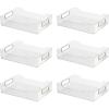 imageOggi CabinetDrawer Storage Bin  14quot x 5quot Set of 6 ClearGray Ideal for Kitchen Organization Pantry Storage Fridge Organizing12 x 875 set of 6