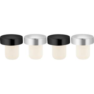 imageOGGI Tshaped Wine Corks 2pc Set Reusable ampamp Low Profile for Wine ampamp Beer Bottles DIY Craft Black SilverBlack  Silver