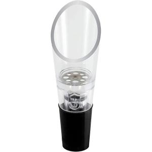 imageOGGI Wine Aerator Pourer  Premium Wine Pourer ampamp Plug Aerator Aerating Wine Decanter Wine Aerator Pourer Spout  ClearBlack