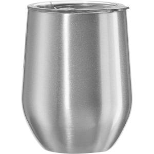 imageOggi Cheers Celebrate Collection Stainless Steel Insulated Wine Tumbler  Gold Sparkle 12oz with clear slider lidSilver Sparkle