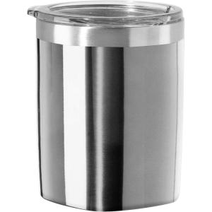 imageOggi Rocks Celebrate Collection Stainless Steel Insulated Tumbler  White Gold Marble 10 oz with clear slider lidSilver Mirror