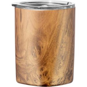 imageOggi Rocks Celebrate Collection Stainless Steel Insulated Tumbler  White Gold Marble 10 oz with clear slider lidWood Grain