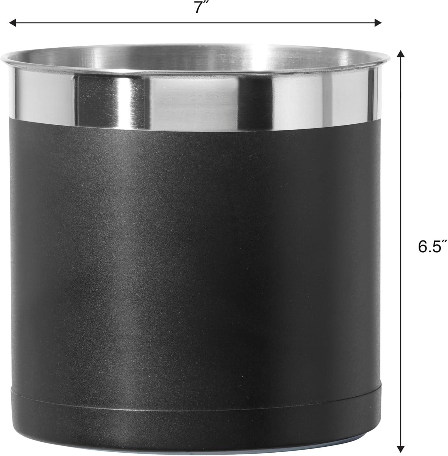 imageOggi Steel Holder Utensil Crock Jumbo Black  7 72113