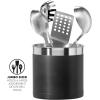 imageOggi Steel Holder Utensil Crock Jumbo Black  7 72113