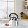 imageOGGI Tea Kettle for Stove Top  64oz  19lt Stainless Steel with Loud Whistle Ideal Hot Water Kettle and Water Boiler  Silver MirrorSilver Mirror
