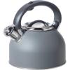 imageOGGI Tea Kettle for Stove Top  64oz  19lt Stainless Steel with Loud Whistle Ideal Hot Water Kettle and Water Boiler  GrayCharcoal