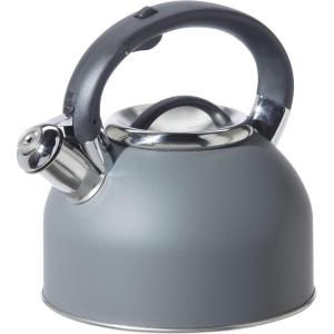 imageOGGI Tea Kettle for Stove Top  64oz  19lt Stainless Steel with Loud Whistle Ideal Hot Water Kettle and Water Boiler  GrayCharcoal