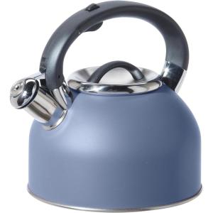 imageOGGI Tea Kettle for Stove Top  64oz  19lt Stainless Steel with Loud Whistle Ideal Hot Water Kettle and Water Boiler  Silver MirrorBlue