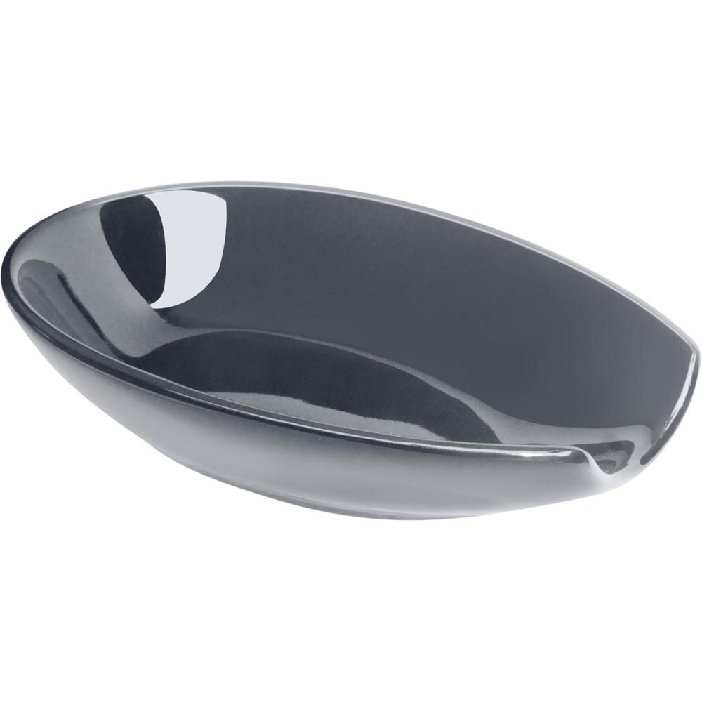 imageOGGI Spooner Ceramic Spoon Rest Spoon Rest for Stove Top Spoon Holder for Countertop Kitchen Decor for Counter Coffee Bar Accessories Midnight BlueSlate Blue