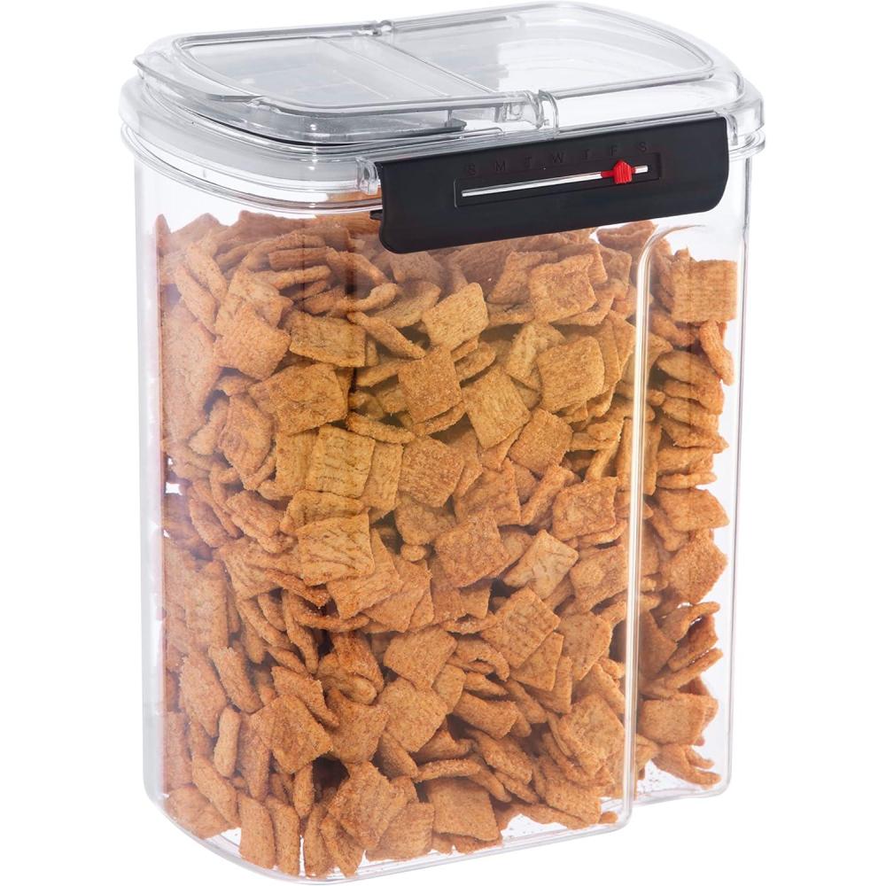 imageOggi Easi Grip 57oz Moisture Proof Storage Container Ultra Clear BPAFree Sealable Canister Flip Open Pouring Lid Date Reminder Slider on Clip Ideal Cereal Dispenser 57oz  17lt128Ounce