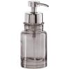 imageOGGI Glass Foaming Soap Dispenser  10oz Capacity Round Heavy Glass  Stylish Refillable Foaming Hand Soap Dispenser for Bathroom and Kitchen GrayChromeGray