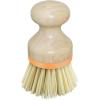 imageOGGI Natural Bamboo Dish Brush  Round Palm Dish Brush NonScratch Odorless Nylon Bristles Durable Scrub Brush for Grease ampamp Grime Safe Cleaning Brush for NonStick Cookware  Turquoise AccentOrange