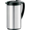 imageOGGI Oval Carafe Glass Liner  Stainless Steel Body 1 Liter  34oz Capacity  Ideal Glass Vacuum Coffee Carafe and Tea Thermos Press Button for Easy Pouring  StainlessStainless Steel