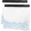 imageOGGI Reusable Food Storage Bags  Set of 4 12x10quot Large  Ideal Lunch Bags Freezer Bags Snack Bags Storage Bags Snack Bag for Travel Ice Bags Reusable  Durable FoodGrade BPAFreeSet2  11 x 10 x 25
