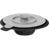 imageOGGI Silicone Sink Strainer ampamp Stopper Set Great Kitchen Sink Strainer Silicone Drain Stopper Sink Drain Strainer Sink Plug 46 Diameter Rim GrayBlack