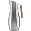 imageOGGI Slimline Stainless Steel Pitcher Stainless Steel Water wIce Guard Water Carafe Great Metal Container for Entertaining Ideal 68oz  2 Lt Drink PitcherStainless Steel w Wood Handle