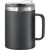 imageOGGI ThermoMug Stainless Steel Insulated Mug Double Wall Vacuum Insulated wHandle ampamp Lid Coffee Cup Camping Mug Travel Thermos 14oz420ml RedBlack