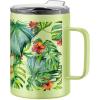 imageOGGI ThermoMug Stainless Steel Insulated Mug Double Wall Vacuum Insulated wHandle ampamp Lid Coffee Cup Camping Mug Travel Thermos 14oz420ml RedTropical