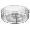 imageOggi 12quot Divided Fluted Lazy Susan Turntable Organizer  Clear Rotating Cabinet Organizer with Removable Divider for Kitchen Pantry Fridge Bathroom Spices Makeup Perfume ampamp More
