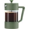 imageOggi Borosilicate Glass French Press Coffee Maker 20oz 5 Cup Capacity Coffee Press Single Serve Coffee Maker Stainless Steel Lid ampamp Plunger Make Great Coffee Gifts RedGreen