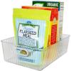 imageOggi Clear Fluted Storage Bin with Handle  Durable Plastic Organizer for Fridge Pantry Cabinets ampamp Countertop Modern Farmhouse Style Ideal for Kitchen Organization and Storage 1175quot x 825quot