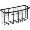 imageOggi Metal Suction Caddy Black Kitchen Sink Organizer for Sponge Brush Soap PowderCoated Metal Open Design for Quick Drying Suction Cup Mount 6x25x275 Inch 028 lb