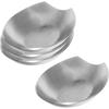 imageOggi Spooner Stainless Steel Spoon Rest Holds Kitchen Utensils for Mess Free Cooking Stove Top Coffee Station Kitchen Accessories Utensil Rest Blue 525 inch by 35 inch 76355Stainless Steel  Set of 4