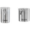 imageOggi Stainless Steel Coffee Canister 62 fl oz  Airtight Clamp Lid Clear SeeThru Top  Ideal for Coffee Bean Storage Ground Coffee Storage Kitchen Storage Pantry Storage Large Size 5quot x 75quotStainless Steel