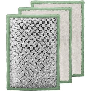 imageOGGI Bambou OdorFree Scrubbing Sponges  Natural Scrub Sponges for Dishes 91 BambooDerived Rayon Cellulose Fiber Reusable Absorbent Durable Scrubbers NonScratch Washable  3 pcs 7x4WhiteSage