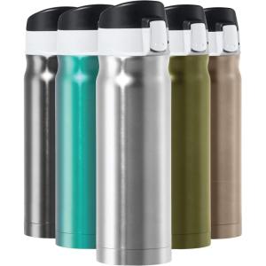 imageOGGI Caliber Stainless Steel Travel Water Bottle Insulated Coffee Mug Metal Water Bottle Sports Bottle Water Flask Travel Bottles 17oz PeacockStainless