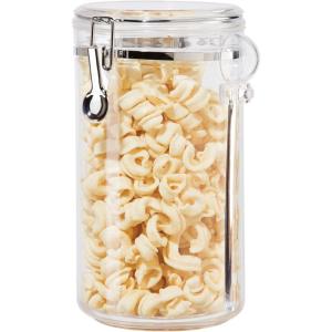 imageOGGI Clear Canister Airtight 38oz  Clamp Lid ampamp Spoon  Airtight Food Storage Containers Ideal for Kitchen ampamp Pantry Storage of Bulk Dry Food Including Flour Sugar Coffee Rice Tea Spices ampamp Herbs72 Fluid Ounces