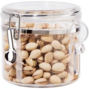 imageOGGI Clear Canister Airtight 38oz  Clamp Lid ampamp Spoon  Airtight Food Storage Containers Ideal for Kitchen ampamp Pantry Storage of Bulk Dry Food Including Flour Sugar Coffee Rice Tea Spices ampamp Herbs38 Fluid Ounces