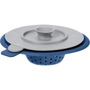 imageOGGI Silicone Sink Strainer ampamp Stopper Set Great Kitchen Sink Strainer Silicone Drain Stopper Sink Drain Strainer Sink Plug 46 Diameter Rim GrayBlue