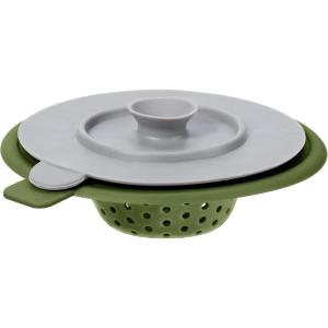 imageOGGI Silicone Sink Strainer ampamp Stopper Set Great Kitchen Sink Strainer Silicone Drain Stopper Sink Drain Strainer Sink Plug 46 Diameter Rim GrayGreen