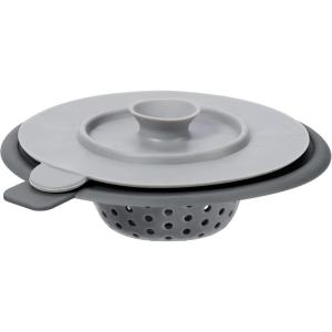 imageOGGI Silicone Sink Strainer ampamp Stopper Set Great Kitchen Sink Strainer Silicone Drain Stopper Sink Drain Strainer Sink Plug 46 Diameter Rim GrayGray
