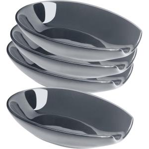 imageOGGI Spooner Ceramic Spoon Rest Spoon Rest for Stove Top Spoon Holder for Countertop Kitchen Decor for Counter Coffee Bar Accessories Midnight BlueSlate Blue  Set of 4